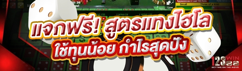 แจกฟรี สูตรแทงไฮโล ใช้ทุนน้อย กำไรสุดปัง